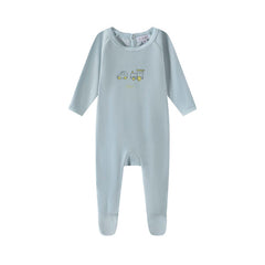 OUBON 2PC TRUCK PRINT FOOTIE WITH BONNET SET
