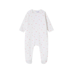 OUBON 2PC FLORAL PRINT FOOTIE + HAT