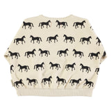 PIUPIUCHICK HORSES PRINT SWEATSHIRT