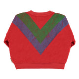 PIUPIUCHICK TRIANGLE PRINT TERRY SWEATSHIRT