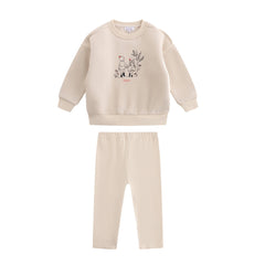 OUBON 2PC FOREST GRAPHIC SWEAT SET