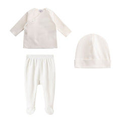 OUBON 3PC PICOT TRIM WRAP SET (WRAP TOP+BOTTOM+BEANIE)