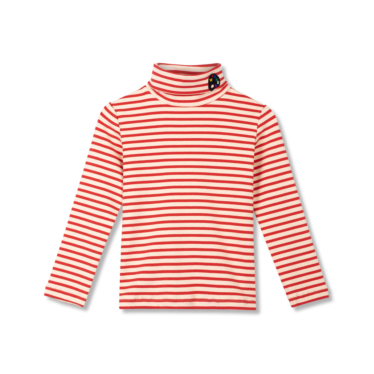 WYNKEN 2PC STRIPED ROLL NECK TOP WITH PINAFORE JUMPER