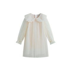 CERA UNA VOLTA REENA DOUBLE COLLAR PLEATED TULLE DRESS DRESS