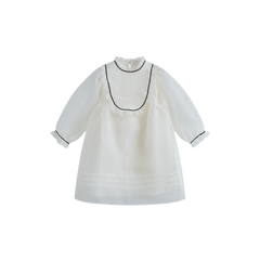 CERA UNA VOLTA MERCEDES RUFFLE BIB TOP ORGANZA DRESS