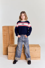 AO 76 ELLY CREW NECK LOGO SWEATER
