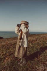 THE LITTLE POETS SOPHIA PLAID EMBROIDERED COLLAR DRESS