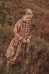 THE LITTLE POETS 2PC ELISE EMBROIDERED CHECKED SHIRT WITH AMALIA SKIRT