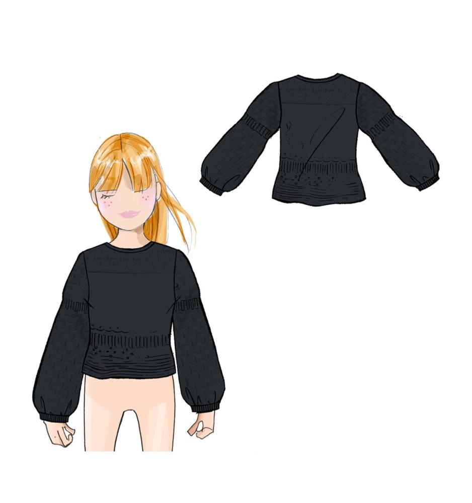 EMPORIO ARMANI LONG SLEEVE KNIT CROCHET SWEATER