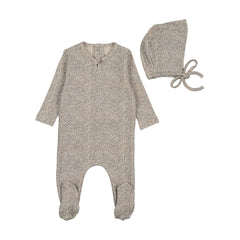 BEE & DEE 2PC ALL OVER PRINT FOOTIE WITH BEANIE SET
