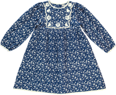 BEBE ORGANIC AMARI DITSY FLORAL BIB COLLAR DRESS