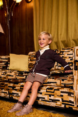 LE BOURDON HOUNDSTOOTH WOOL CUFFED SHORTS