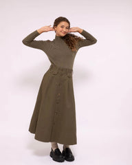 ONE TWENTY BUTTON SKIRT