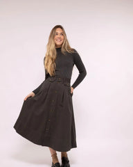 ONE TWENTY BUTTON SKIRT