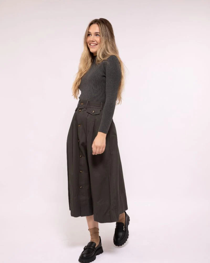 ONE TWENTY BUTTON SKIRT