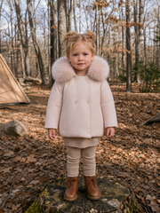SCOTCH BONNET PUFFER COAT WITH DOWN HOODED FUR