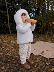 SCOTCH BONNET PUFFER DOWN FUR HOODED COAT