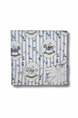 LITTLE THREADS ROCKING HORSE MUSLIN BLANKET