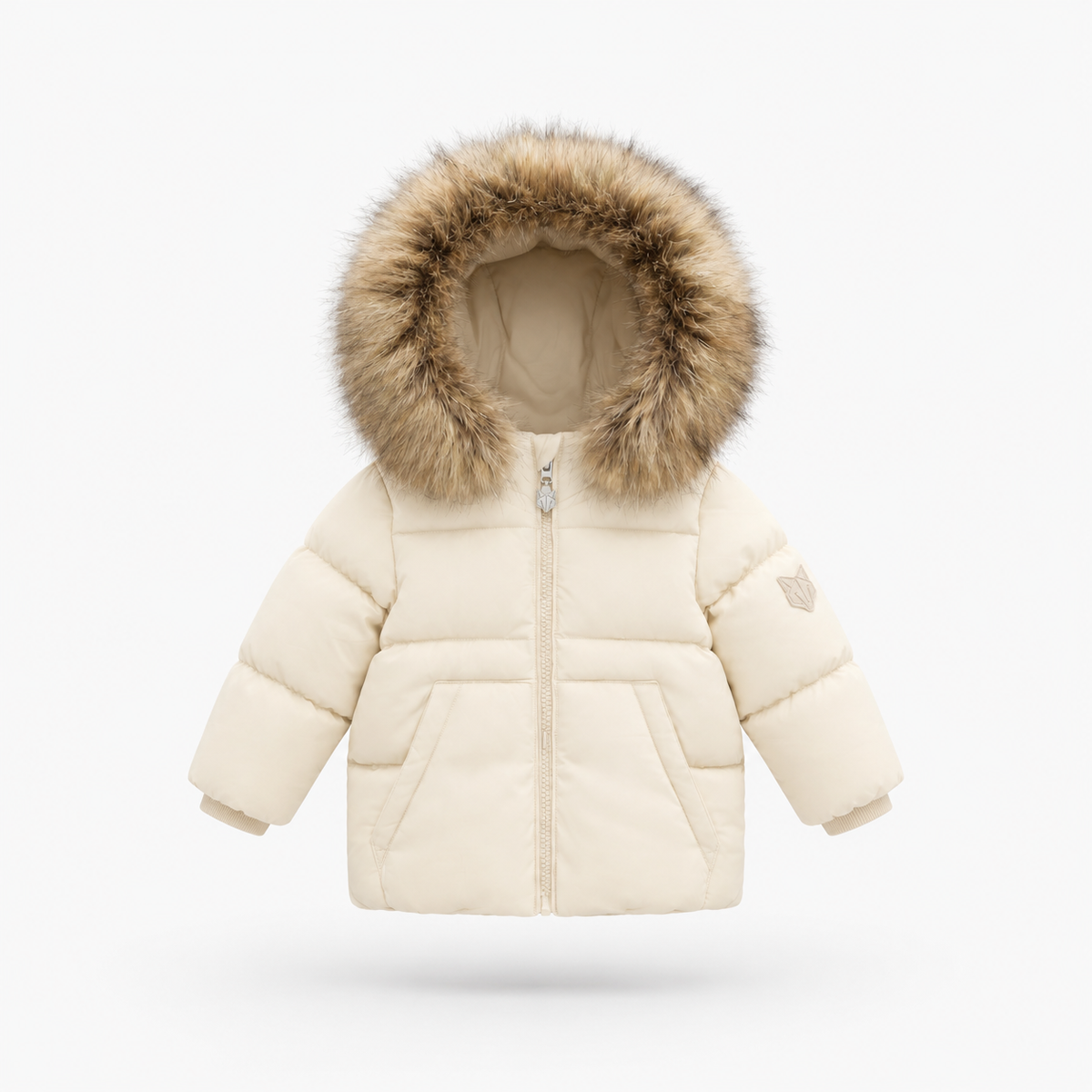 SCOTCH BONNET PUFFER COAT WITH DOWN HOODED FUR