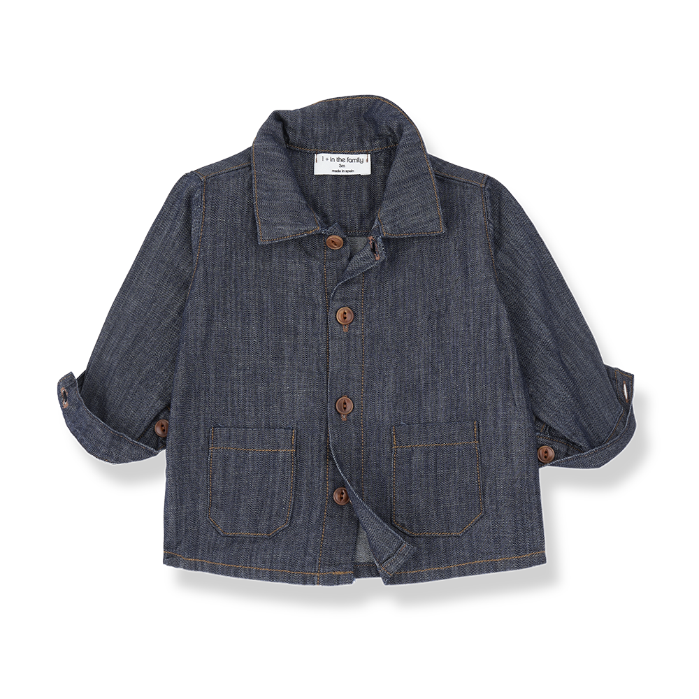 1+ IN THE FAMILY POCKETS DENIM SHIRT
