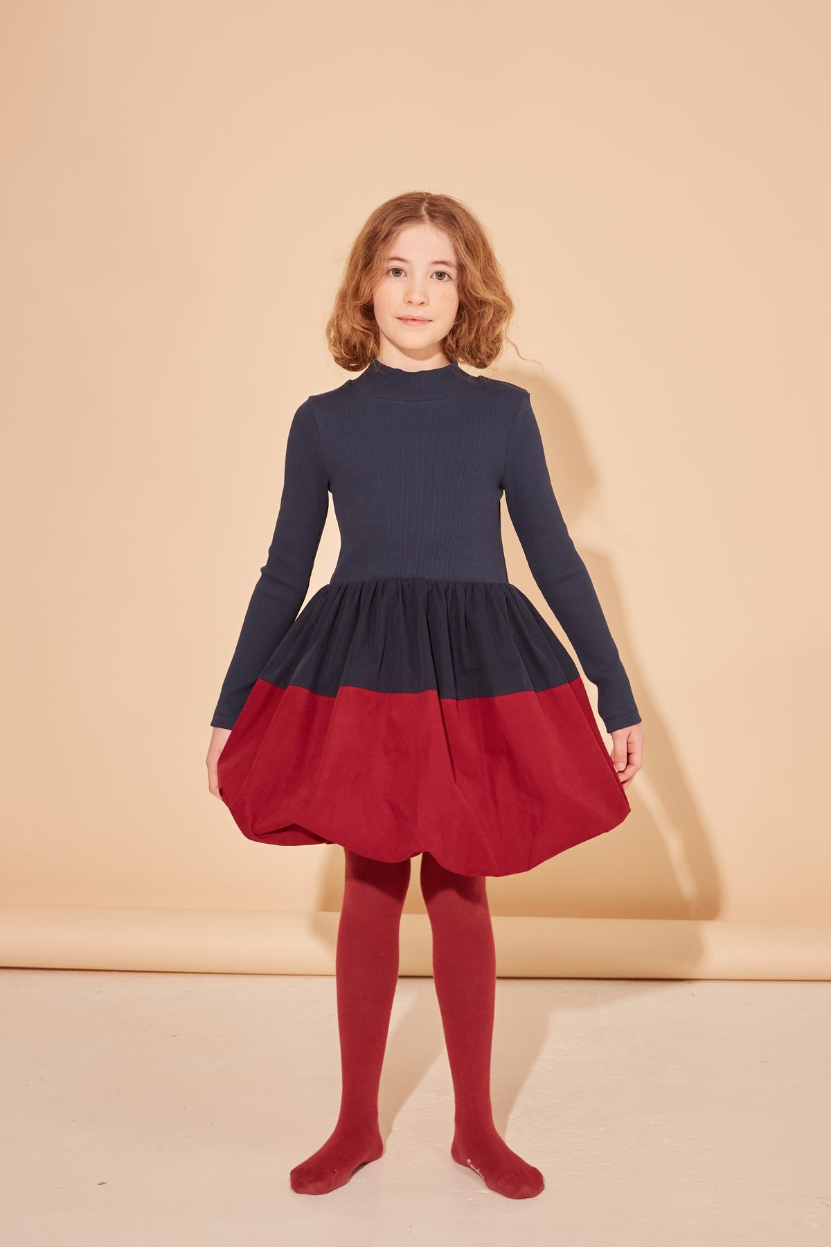THE MIDDLE DAUGHTER COLORBLOCK BUBBLE DRESS