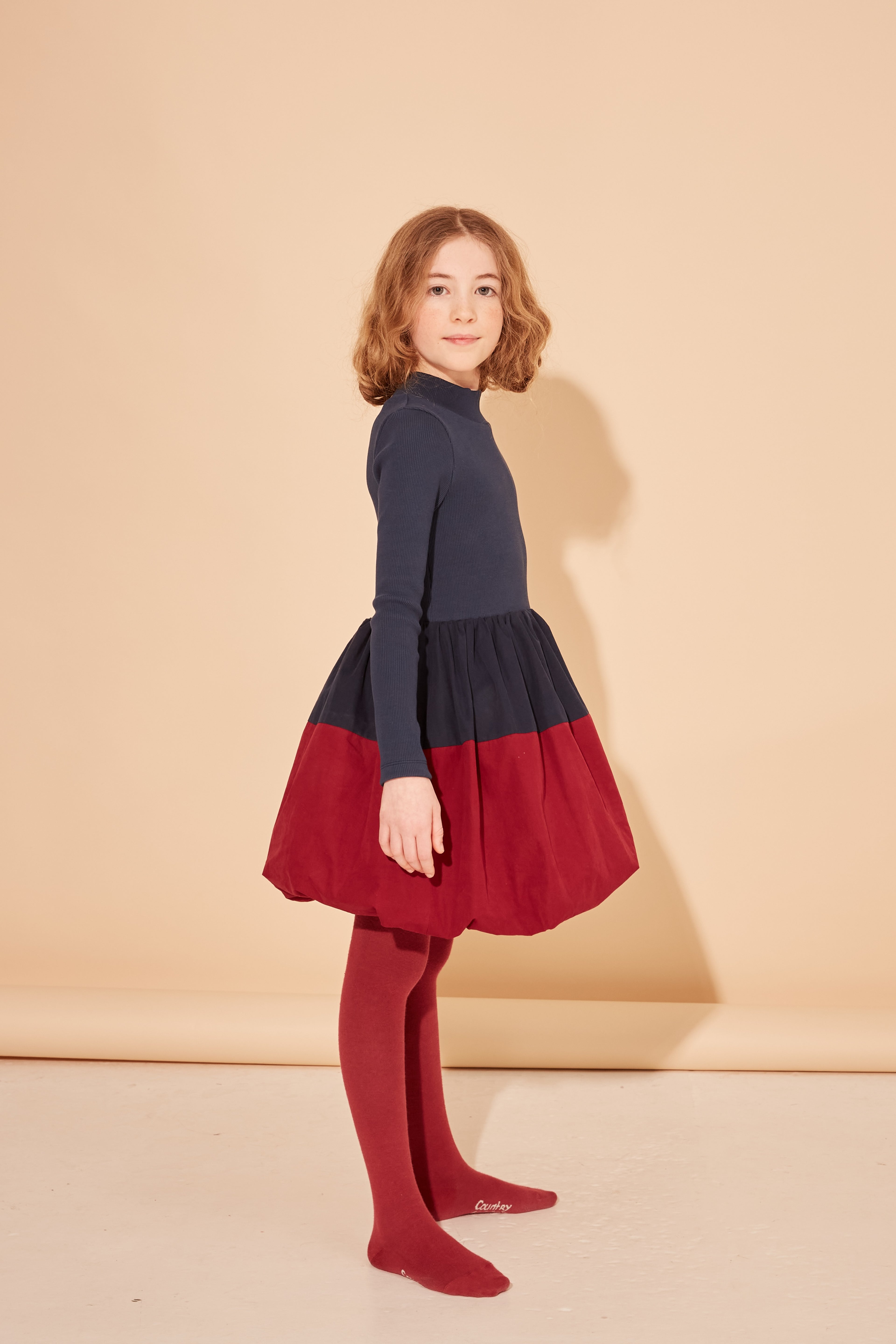 THE MIDDLE DAUGHTER COLORBLOCK BUBBLE DRESS
