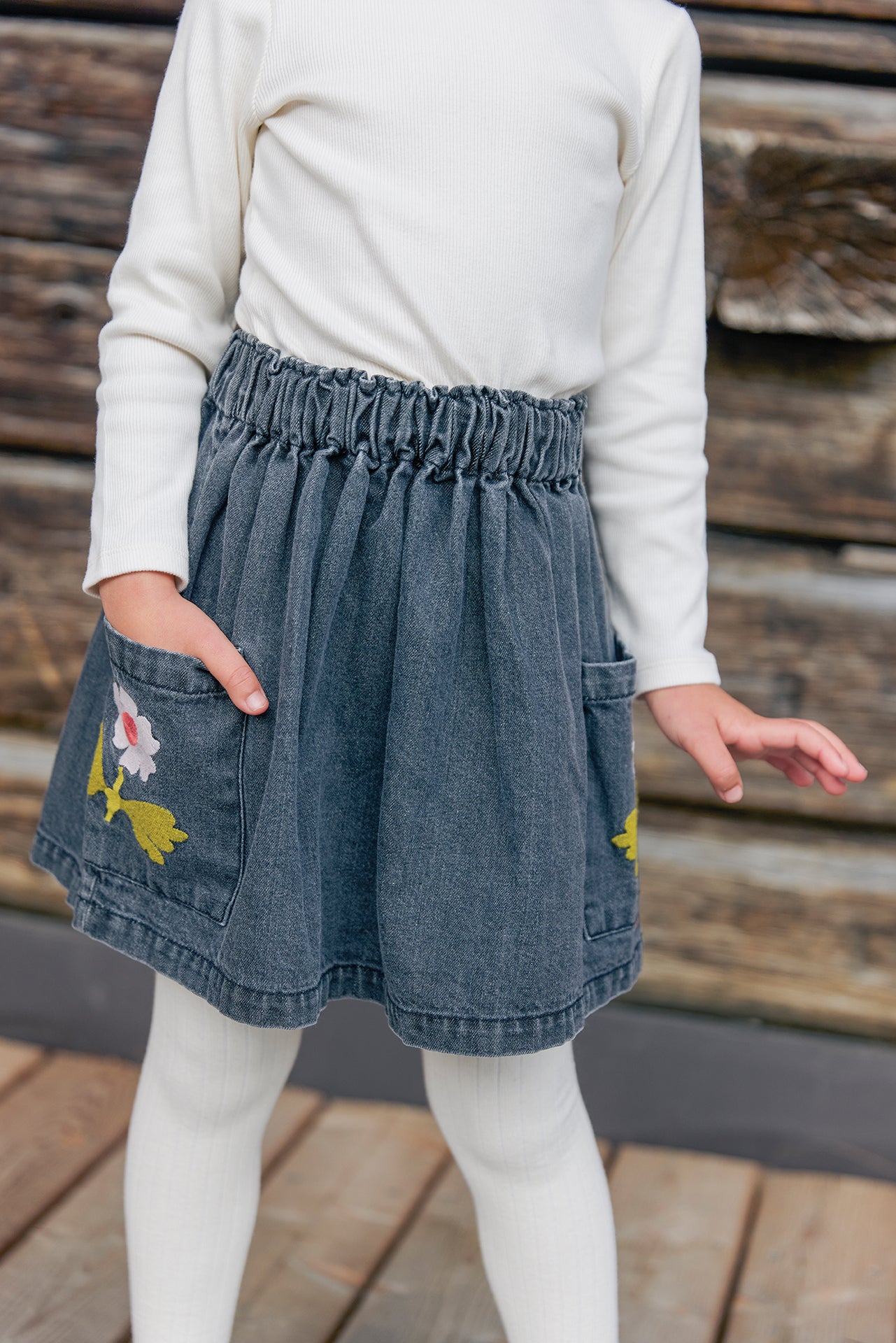 BONTON CHAMBRAY SKIRT