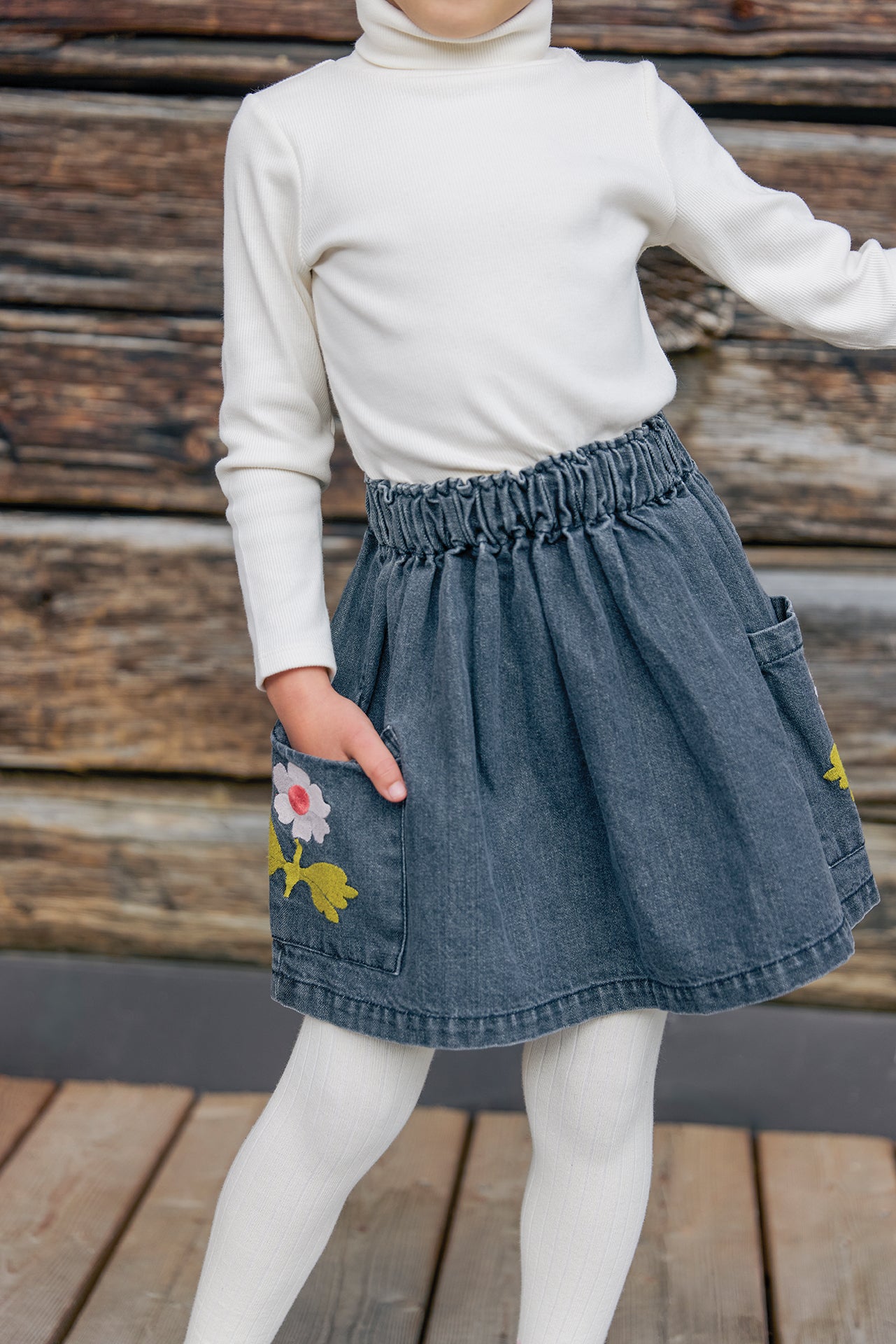 BONTON CHAMBRAY SKIRT
