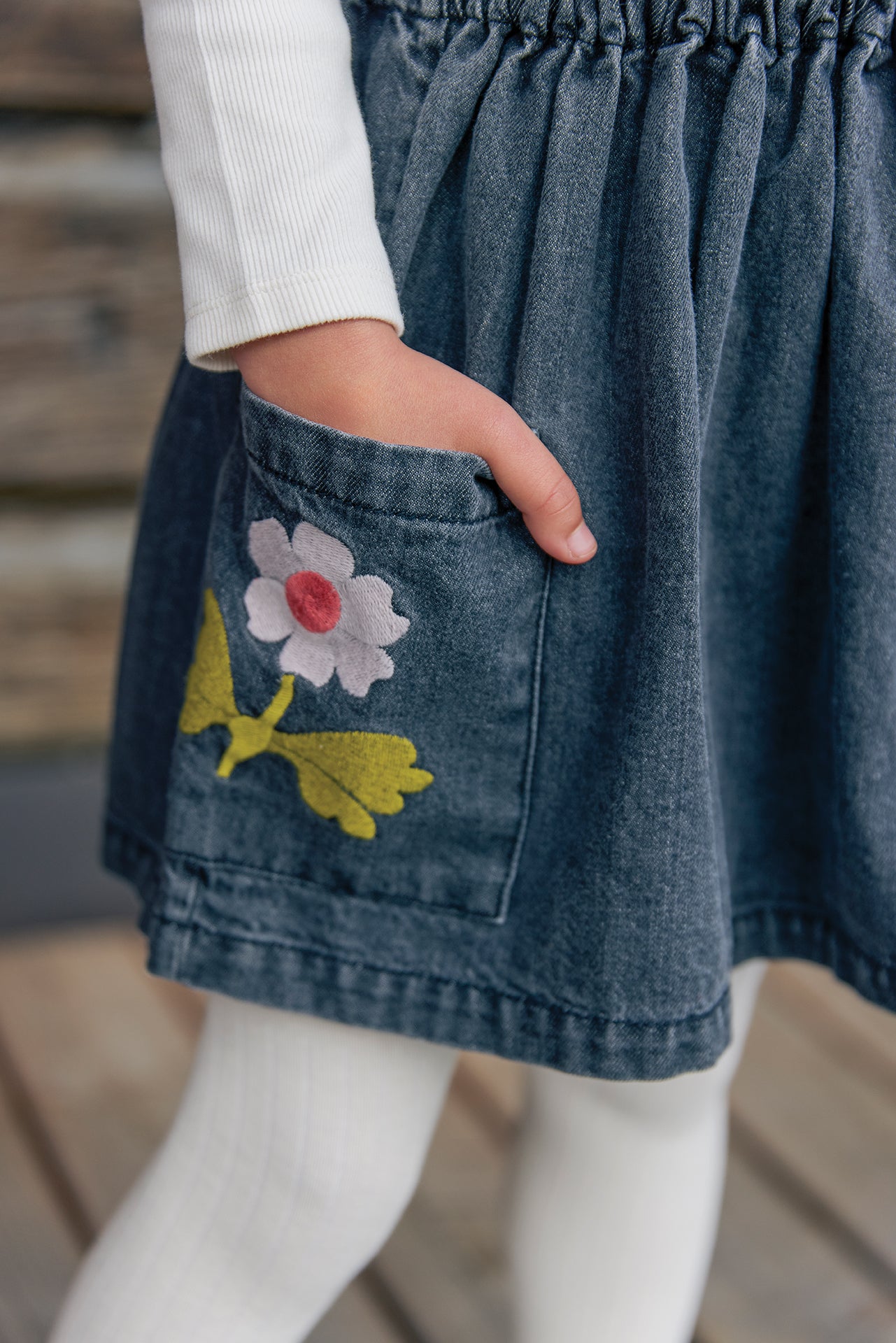 BONTON CHAMBRAY SKIRT