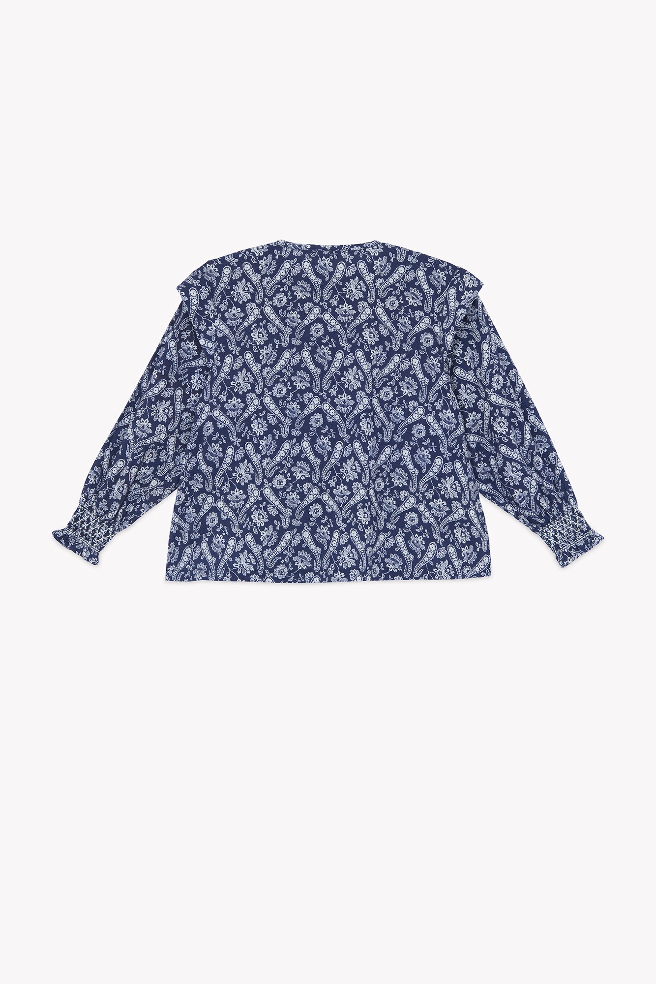 BONTON 2PC SMOCKED PAISLEY TOP AND SKIRT SET