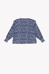 BONTON 2PC SMOCKED PAISLEY TOP AND SKIRT SET