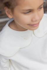 BONTON PEPLUM COLLAR SWEATER