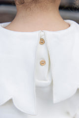 BONTON PEPLUM COLLAR SWEATER