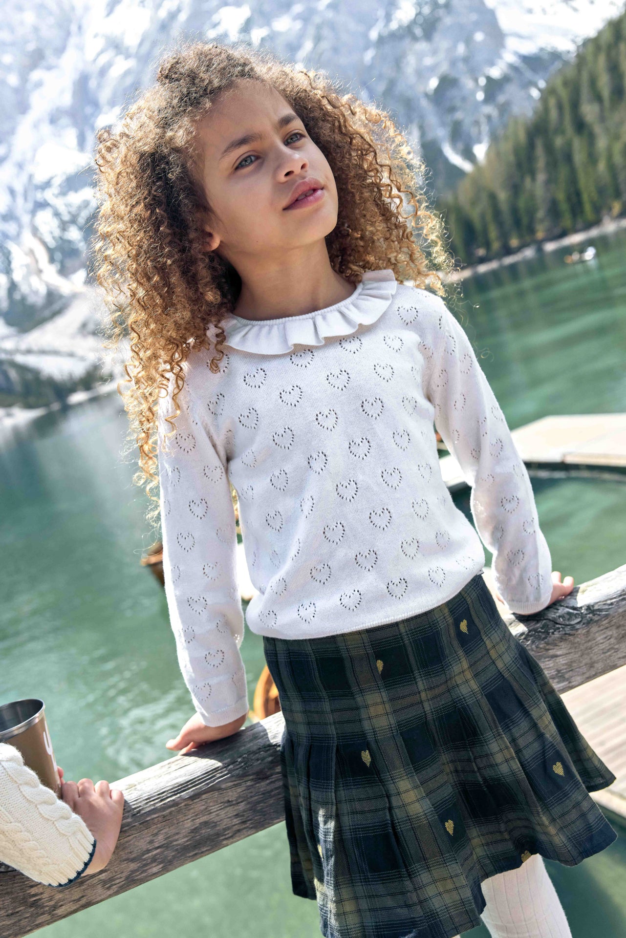 BONTON HEART PLAID SKIRT