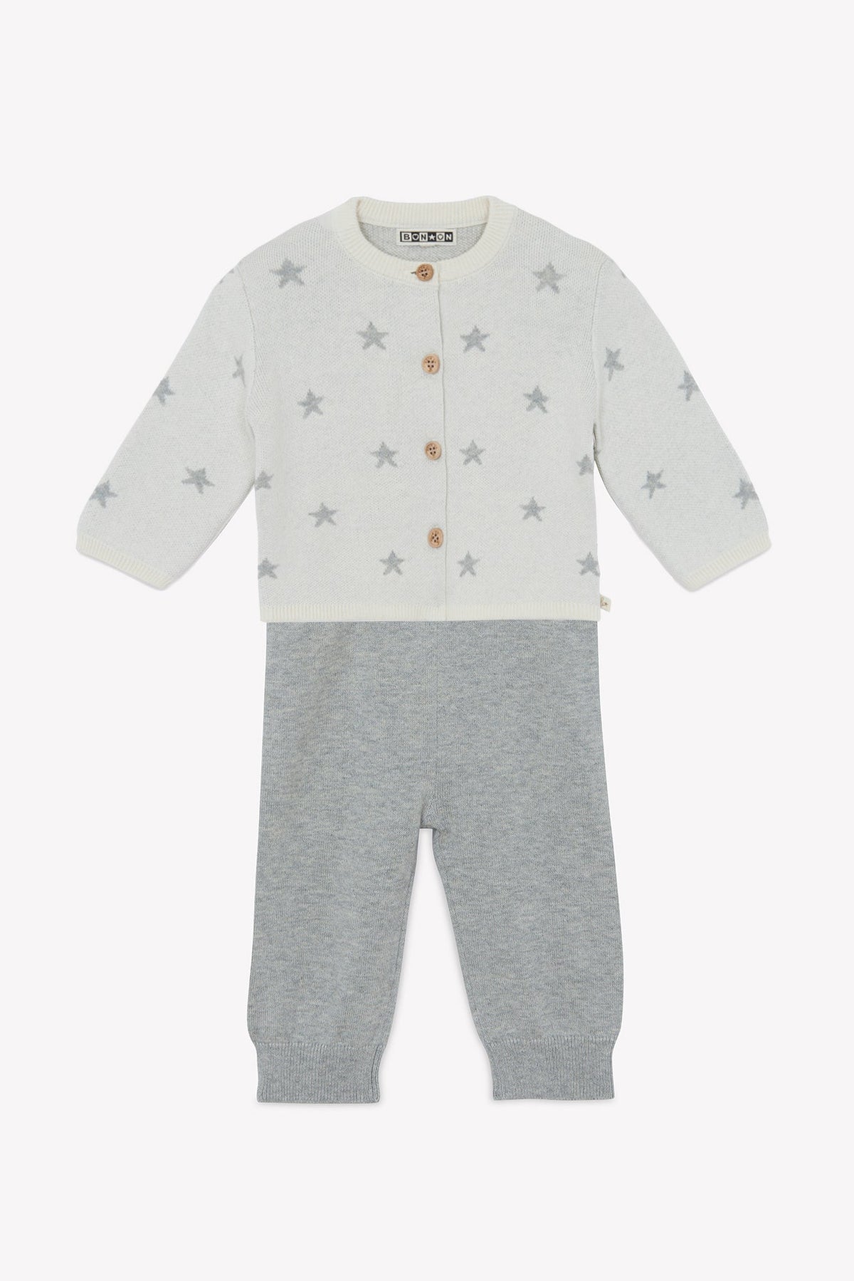 BONTON 2PC OVERALLS AND SWEATER SET