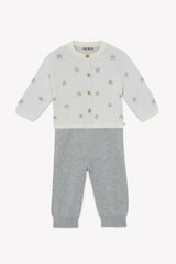 BONTON 2PC OVERALLS AND SWEATER SET
