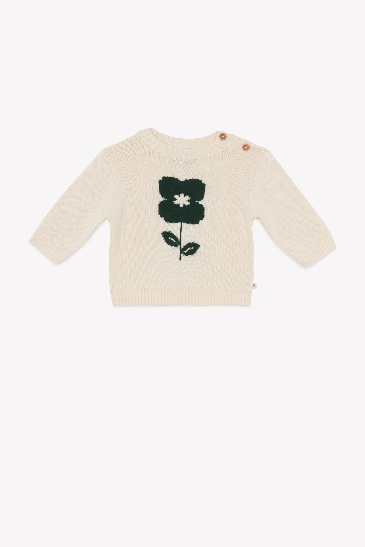 BONTON FLOWER MISTY KNIT SWEATER