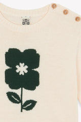 BONTON FLOWER MISTY KNIT SWEATER