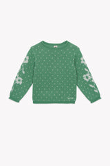 BONTON FLOWER DETAIL SWEATER