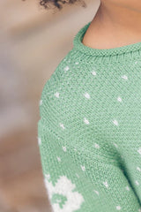 BONTON FLOWER DETAIL SWEATER