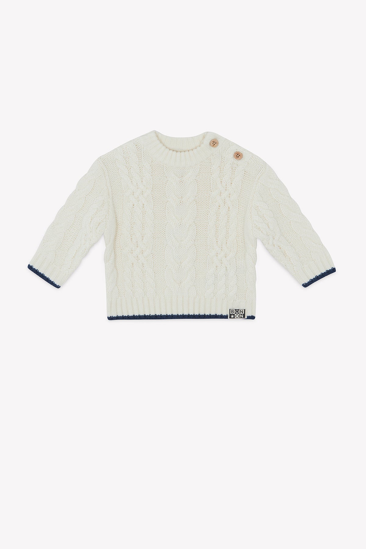 BONTON KNIT CABLE SWEATER
