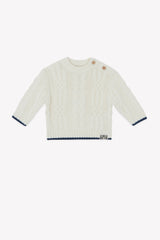 BONTON KNIT CABLE SWEATER