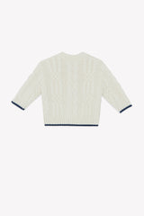 BONTON CABLE CREWNECK SWEATER