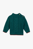 BONTON KNIT CABLE SWEATER