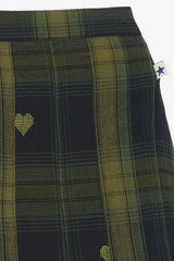 BONTON HEART PLAID SKIRT