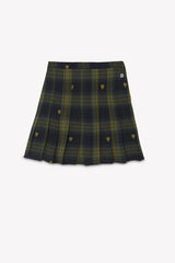 BONTON HEART PLAID SKIRT