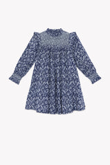 BONTON SMOCKED PAISLEY DRESS