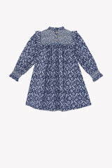 BONTON SMOCKED PAISLEY DRESS