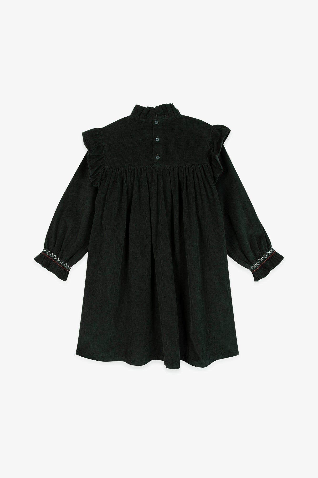 BONTON SMOCKED EMBROIDERY DRESS