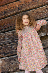 BONTON FLORAL SMOCKED DRESS